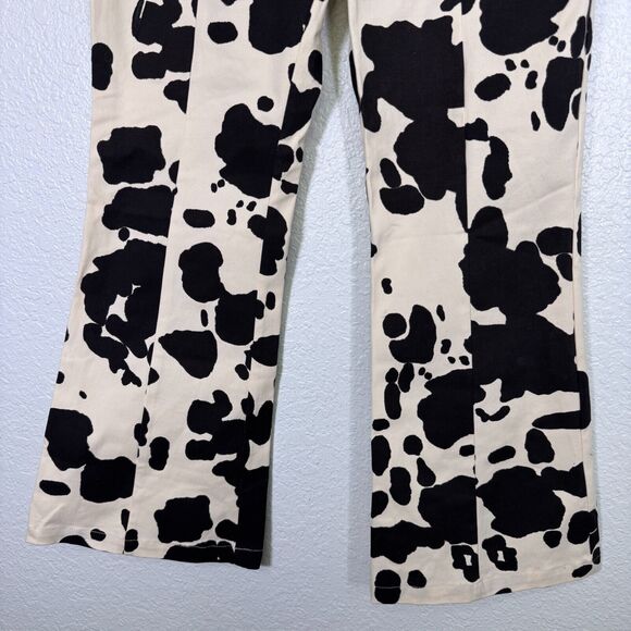 En Saison Anthropologie Pants Women Small Cow Flare Crop High Waist Western Boho - Picture 5 of 11